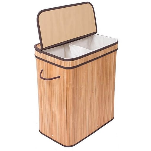 Laundry para ropa plegable con doble compartimento 52x32x60 cm de